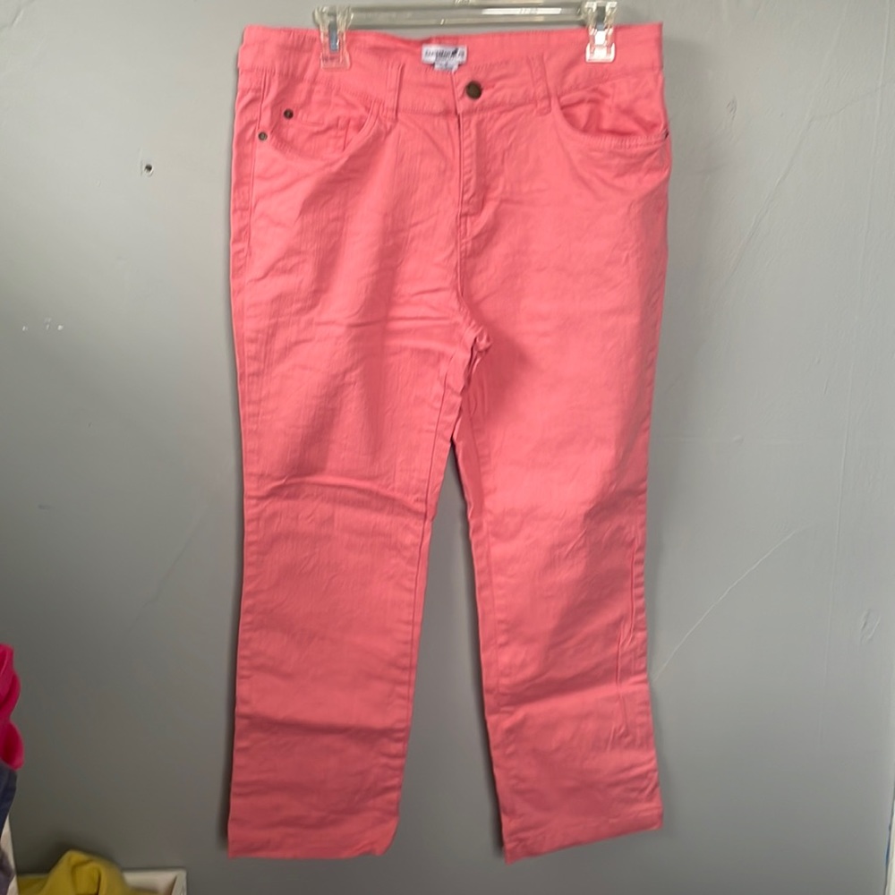 Caribbean Joe & company women’s size 10 pink jeans preppy pastel garden